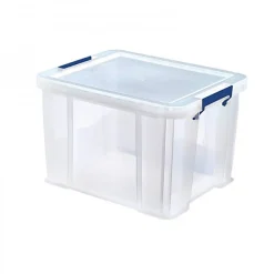 Lot de 3 Caisses de rangement Transparentes Professionnelles 36 litres