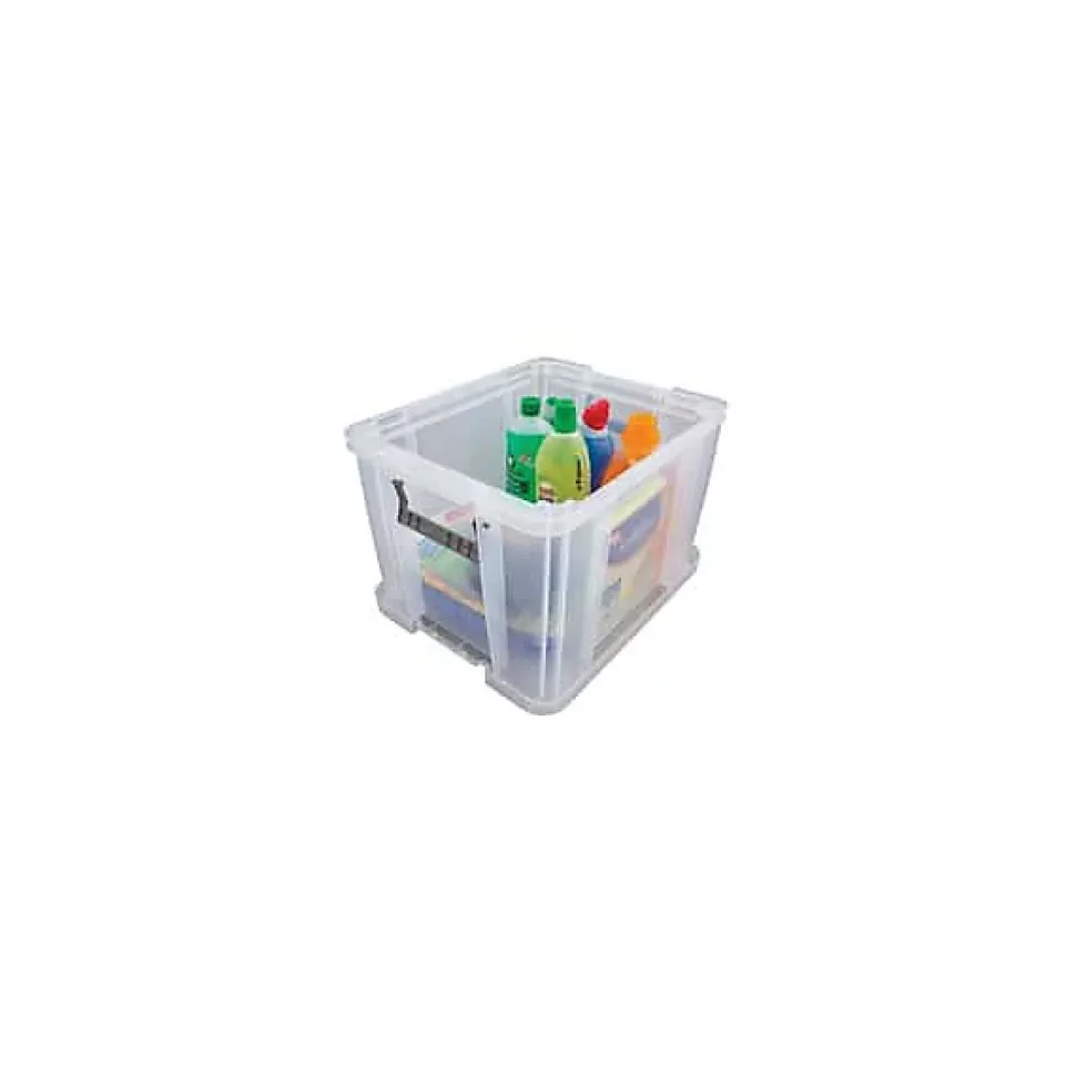 Lot de 3 Caisses de rangement Transparentes Professionnelles 36 litres