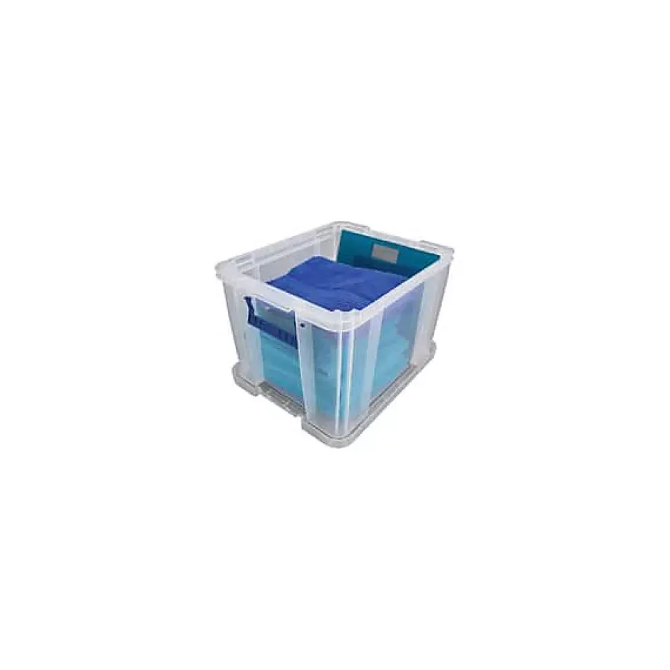 Lot de 3 Caisses de rangement Transparentes Professionnelles 36 litres