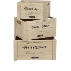 Lot de 3 caisses rectangulaires