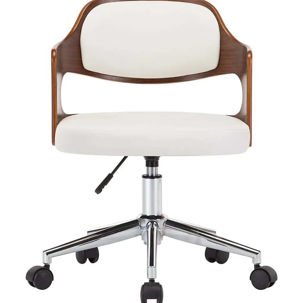 Lot de 6 chaise de bureau Vidaxl interieur non pliable en bois H. 68 cm blanc