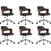 Lot de 6 chaise de bureau vidaxl en bois non pliable interieur H. 68 cm