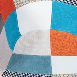 Lot de 2 chaises de salle à manger scandinaves, fauteuils de table SARA motifs patchworks multi-couleurs