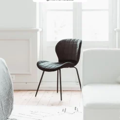 Lot de 2 chaises en velours noir - Mazzia