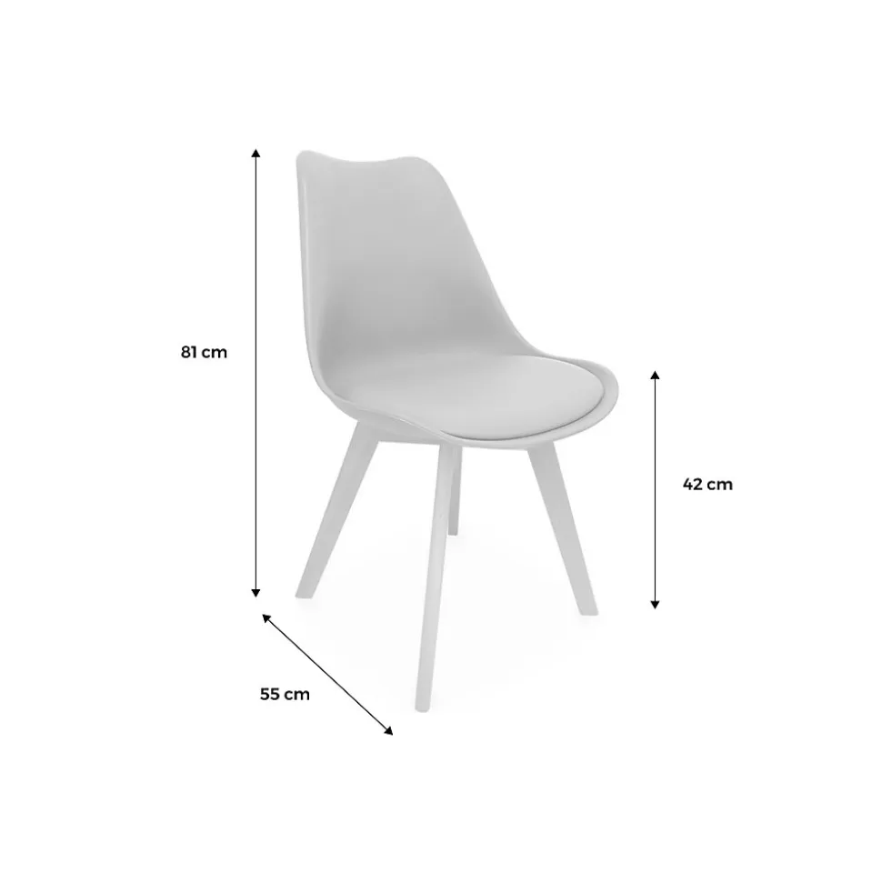 Lot de 4 chaises scandinaves. pieds bois de hêtre. chaise 1 place. noirs