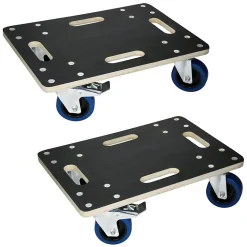 Lot de 2 chariots de transport ECD Germany à roulettes avec 2 à frein 35x50 cm roues pivotantes