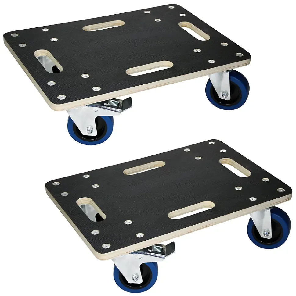 Lot de 2 chariots de transport ECD Germany à roulettes avec 2 à frein 35x50 cm roues pivotantes