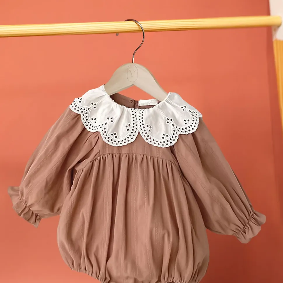 Lot de 20 cintres 28.5 cm pour vêtements bébé avec crochet pivotant à 360 degrés - Bois clair - Vivezen
