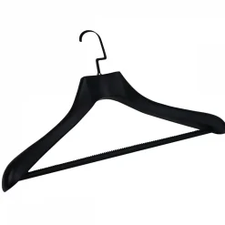 Lot de 8 cintres 44.5 cm pour manteau adulte premium avec crochet pivotant à 360 degrés - Noir - Vivezen