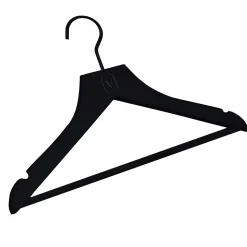 Lot de 40 cintres 32 cm pour vêtements enfant premium avec crochet pivotant à 360 degrés - Noir - Vivezen