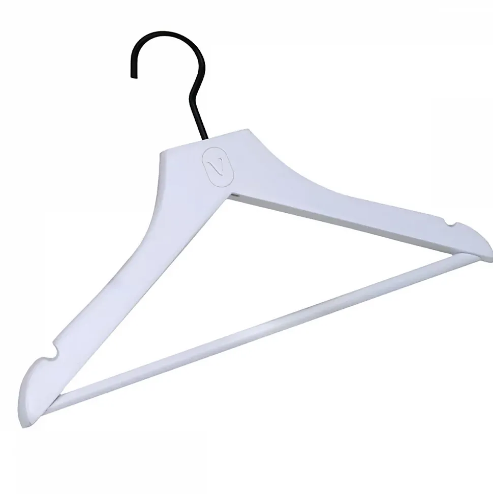 Lot de 20 cintres 32 cm pour vêtements enfant premium avec crochet pivotant à 360 degrés - Blanc - Vivezen