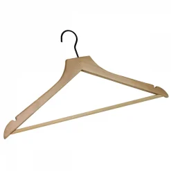 Lot de 40 cintres 44.5 cm pour vêtements adulte premium avec crochet pivotant à 360 degrés - Bois clair - Vivezen