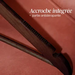 Lot de 40 cintres 44.5 cm pour vêtements adulte premium + avec crochet pivotant à 360 degrés - Bois foncé - Vivezen