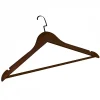 Lot de 20 cintres 44.5 cm pour vêtements adulte premium + avec crochet pivotant à 360 degrés - Bois foncé - Vivezen