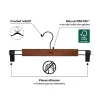 Lot de 2 cintres à pinces en bois foncé - Marron tonka- 5five