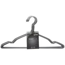 Lot de 10 Cintres en Métal 40cm Gris
