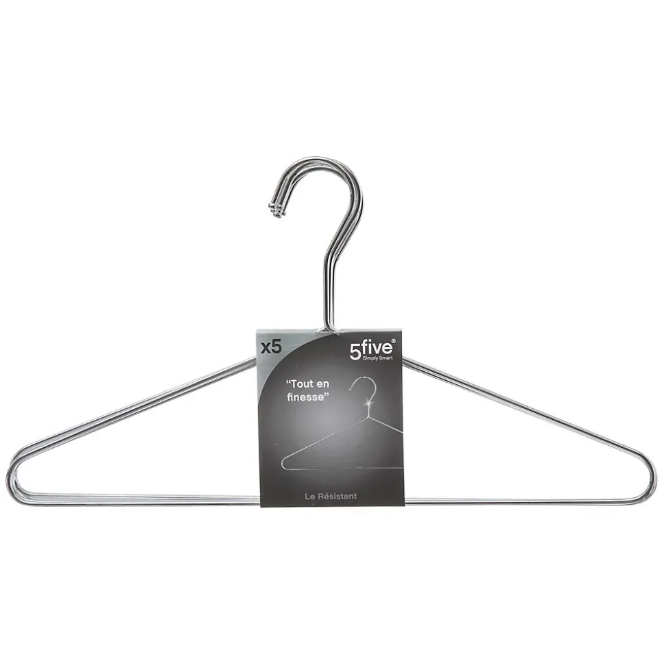 Lot de 5 Cintres en Métal 40cm Chrome