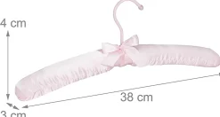 Lot de 10 cintres en satin rose Helloshop26