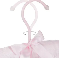 Lot de 10 cintres en satin rose Helloshop26