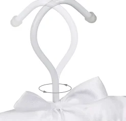 Lot de 5 cintres en satin blanc Helloshop26
