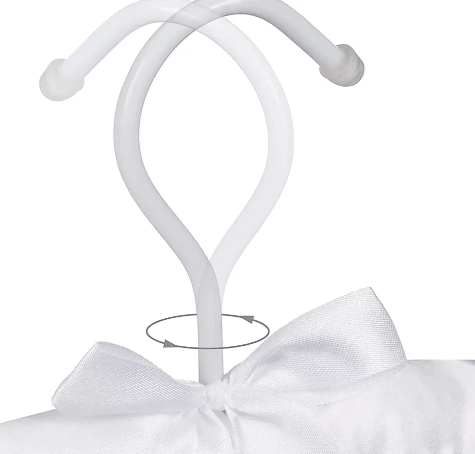 Lot de 5 cintres en satin blanc Helloshop26