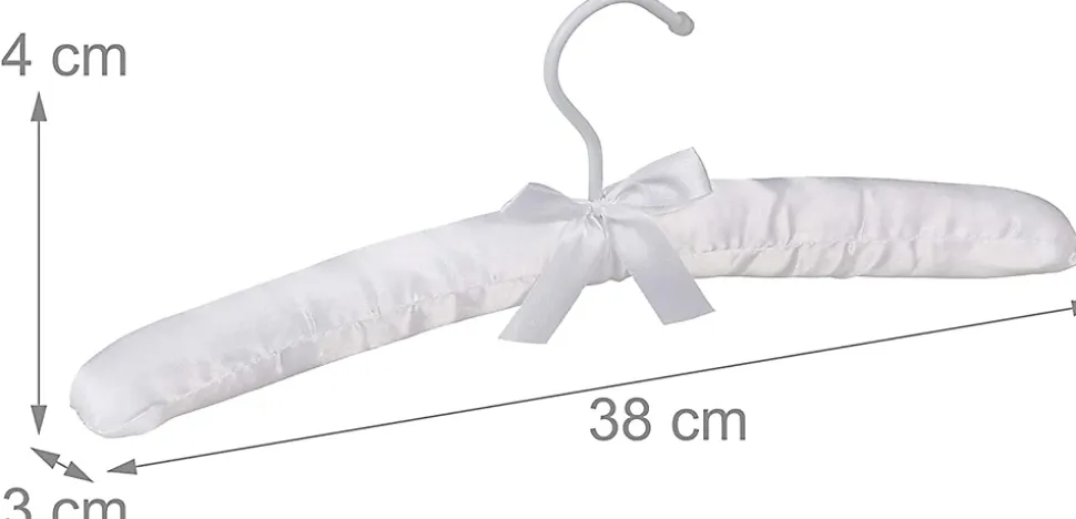 Lot de 5 cintres en satin blanc Helloshop26