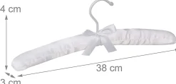 Lot de 10 cintres en satin blanc Helloshop26
