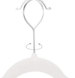 Lot de 30 cintres en velours metal blanc Helloshop26
