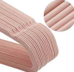 Lot de 50 cintres en velours rose Helloshop26