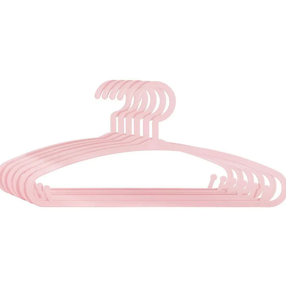 Lot de 6 cintres enfant - plastique - rose - Atmosphera