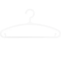 Lot de 6 cintres enfant - plastique - blanc - Atmosphera
