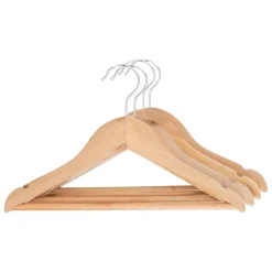 Lot de 4 cintres enfant bois H19cm - Atmosphera