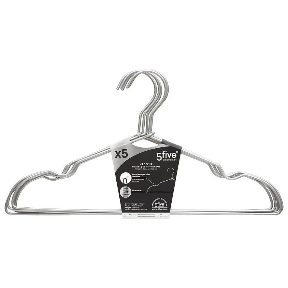 Lot de 5 cintres Hang' Up - Argent- 5five