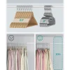 Lot de 20 Cintres Multifonctions en Plastique Gris