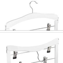 Lot de 3 cintres multiple en bois blanc Helloshop26