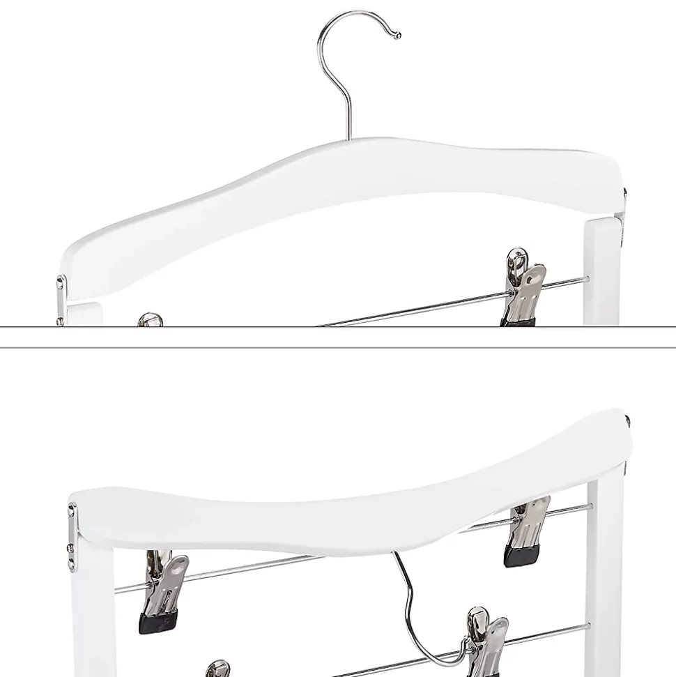 Lot de 3 cintres multiple en bois blanc Helloshop26