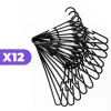 Lot De 12 Cintres Noirs Cin12 De La Marque Garnier