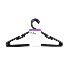Lot De 12 Cintres Noirs Cin12 De La Marque Garnier