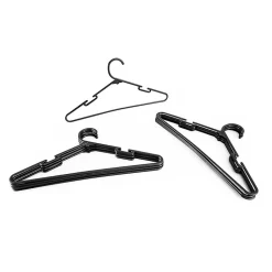 Lot De 12 Cintres Noirs Cin12 De La Marque Garnier