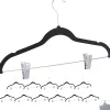 Lot de 12 cintres pinces en noir Helloshop26