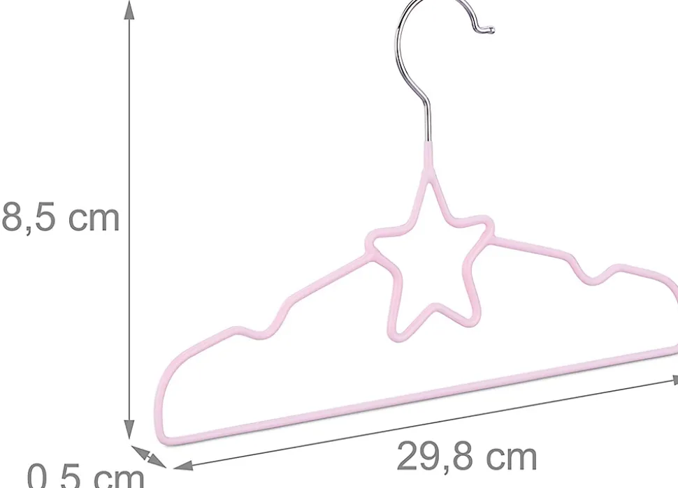Lot de 10 cintres pour enfants rose Helloshop26