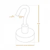 Lot de 2 crochets magnétiques anti-rouille diamètre 4mm - KN36 - Chromé - Linxor