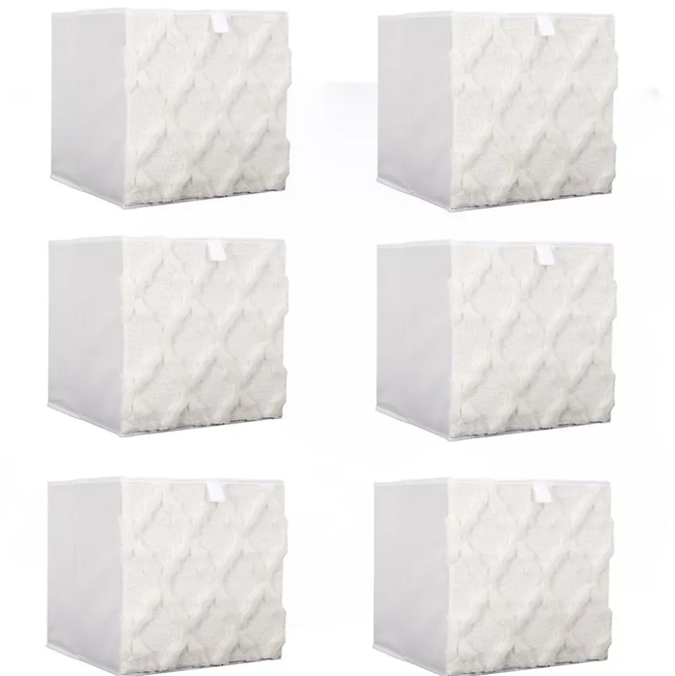 Lot de 6 cubes de rangement pliable losange