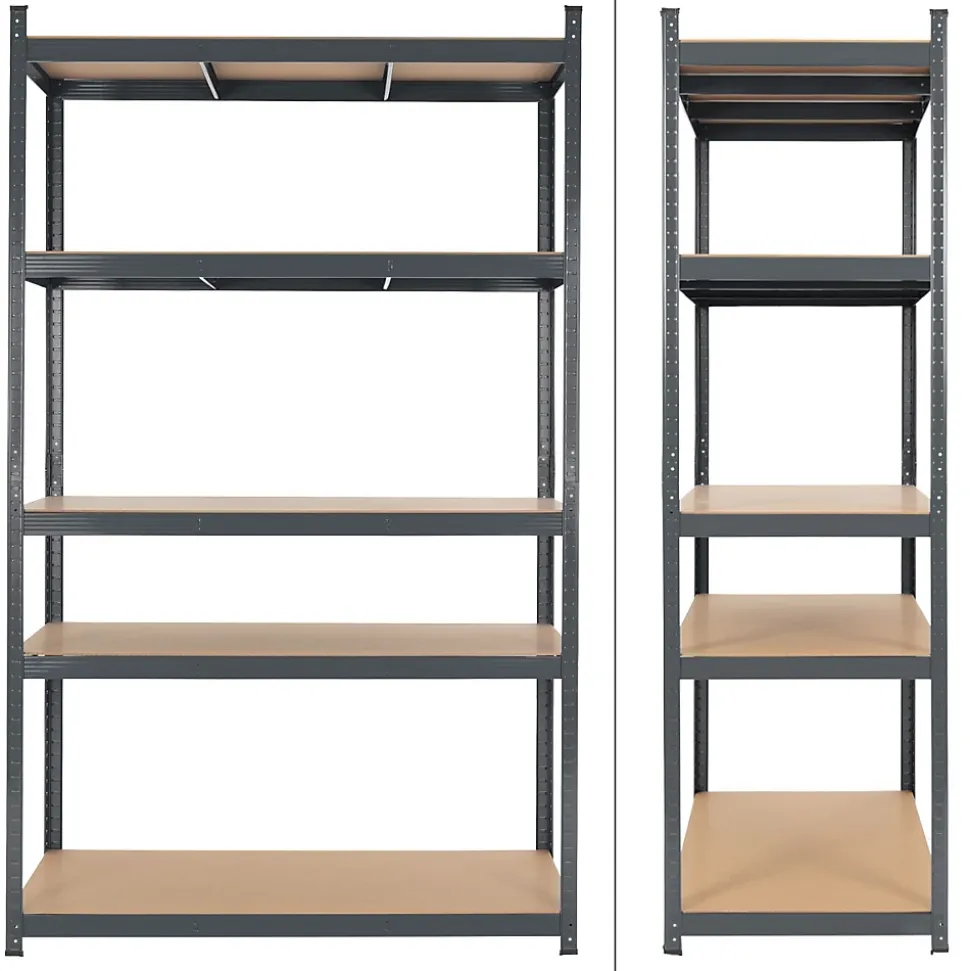 Lot de 2 Etagere d'Atelier - 200x100x60 cm - jusqu'a 875 kg - Anthracite