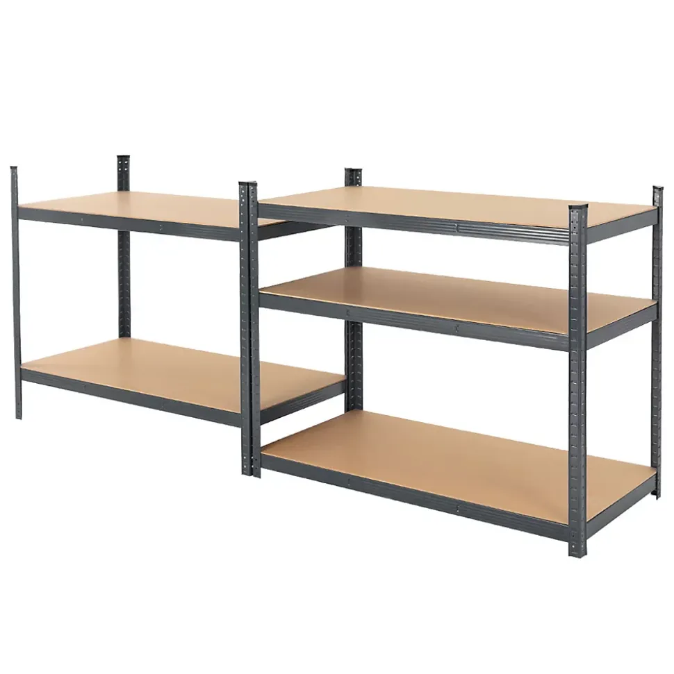 Lot de 2 Etagere d'Atelier - 200x100x60 cm - jusqu'a 875 kg - Anthracite