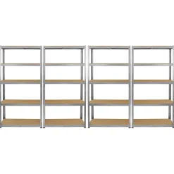 Lot de 4 Etageres de Rangement de 90cm plus 1 Etagere d Angle Galwix