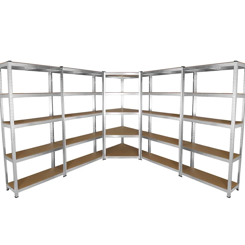 Lot de 4 Etageres de Rangement de 90cm plus 1 Etagere d Angle Galwix