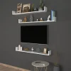 Lot de 3 Etagères murales Höganäs 12 x 120 x 15 cm blanc en.casa