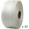 Lot de 52 Feuillards de cerclage tressés 13 mm x 1100 m dont 12 OFFERTS - Feuillard Haute Résistance 350kg - TECPLAST LFT5