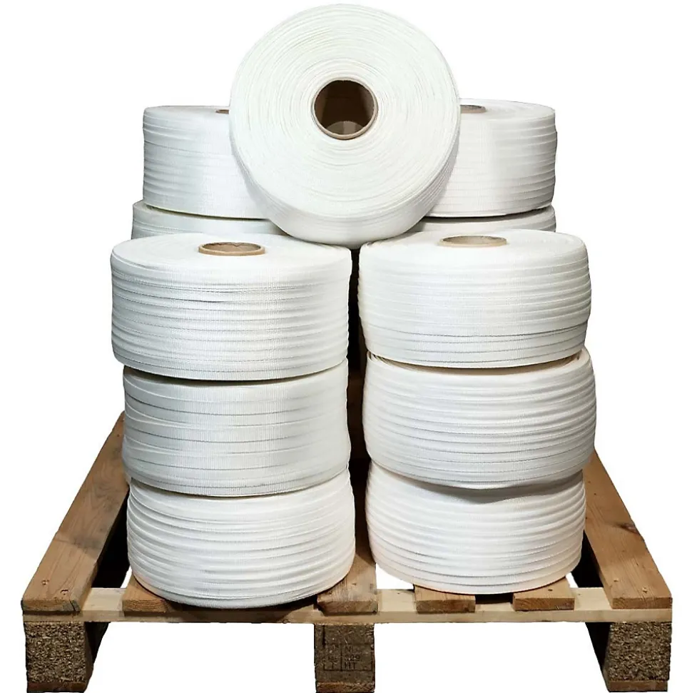 Lot de 25 Feuillards de cerclage tressés 13 mm x 1100 m dont 5 OFFERTS - Feuillard Haute Résistance 350kg - TECPLAST LFT3